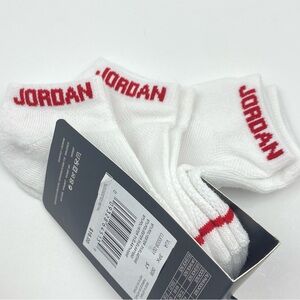 Jordan Kids Cushioned No Show Socks 3-Pack Bundle Size 10C-3Y White NWT NEW